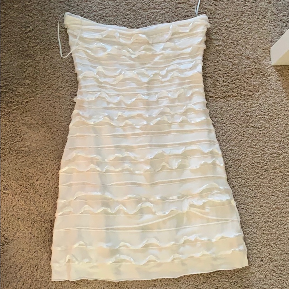 Express White Frily Strapless Dress!